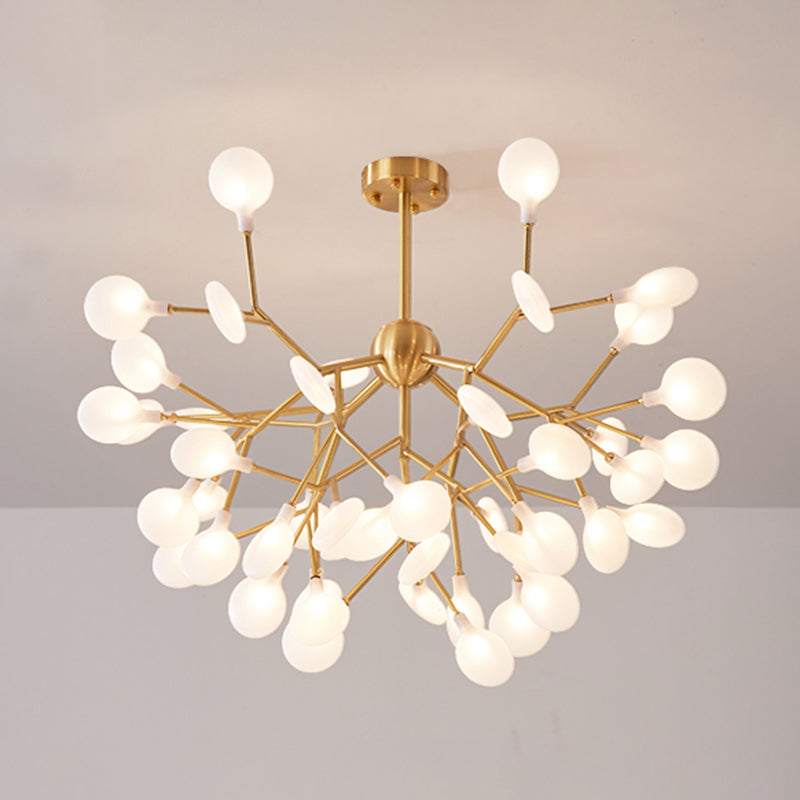 Gold Nordic Led Chandelier Pendant Light For Bedroom - Branched Firefly Design 45 /