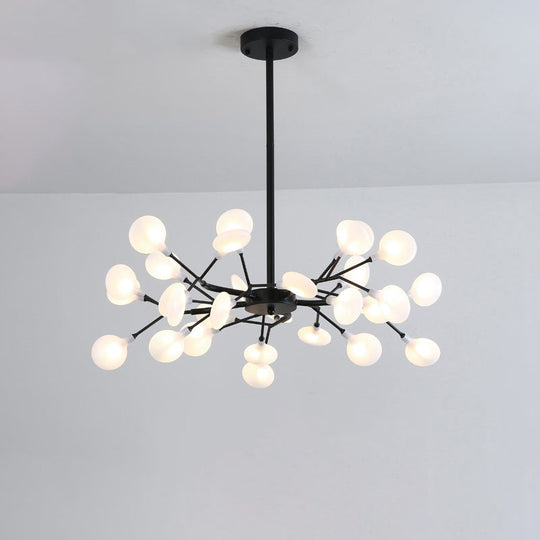Firefly Led Acrylic Suspension Light - Nordic Style Chandelier Ideal For Living Room 30 / Black