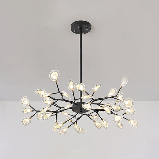 Modern Firefly Chandelier Pendant Light - Acrylic Led Lighting For Living Room 45 / Black