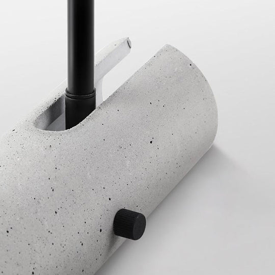 Minimalistic Grey Led Wall Spotlight With Cylindrical Shade