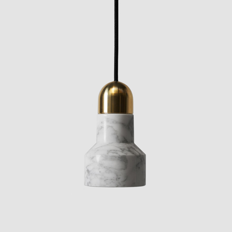 Luminaire suspendu en marbre nordique avec design inspiré de la lampe de poche