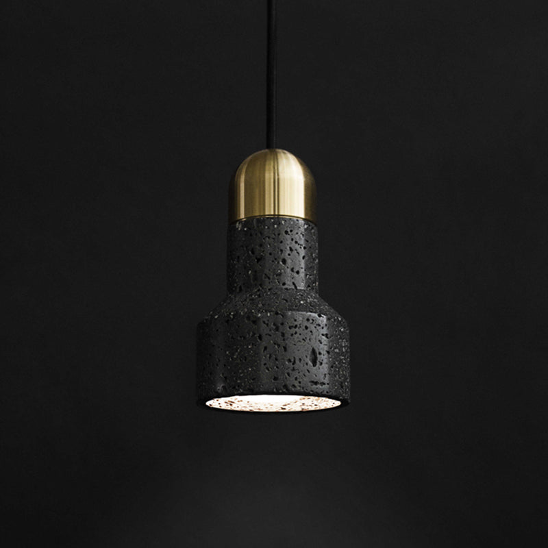 Luminaire suspendu en marbre nordique avec design inspiré de la lampe de poche