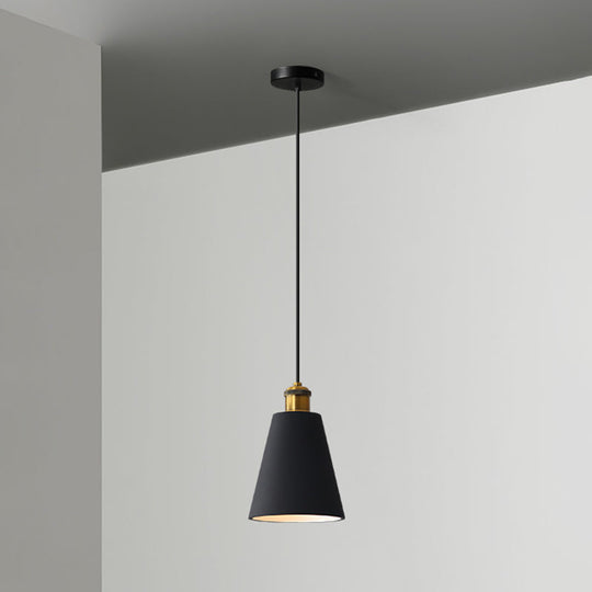 Modern Geometric Pendant Light - Stylish Resin-Cement Suspension Fixture For Dining Room Black /