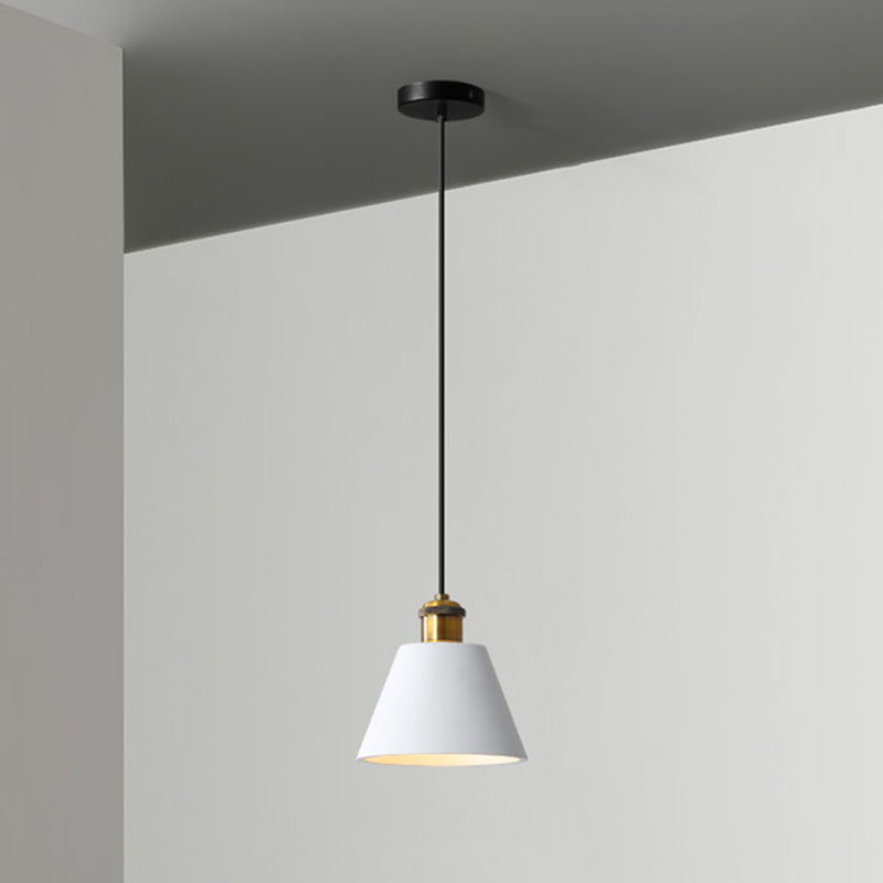 Modern Geometric Pendant Light - Stylish Resin-Cement Suspension Fixture For Dining Room White /