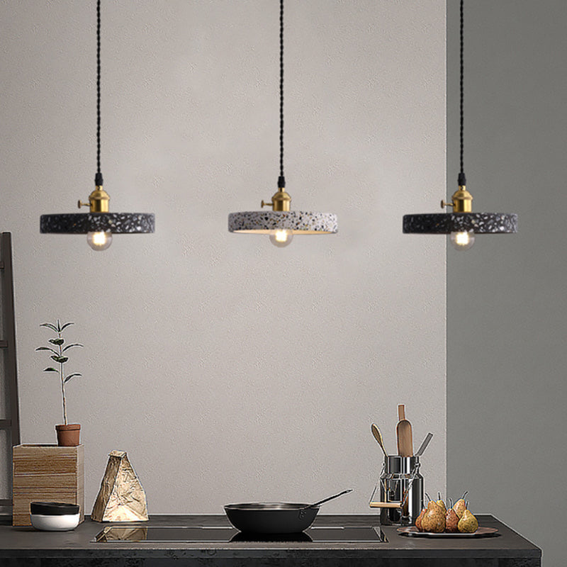 Minimalistic Terrazzo Pendant Light For Dining Room Ceiling - Geometric Design 1 Head