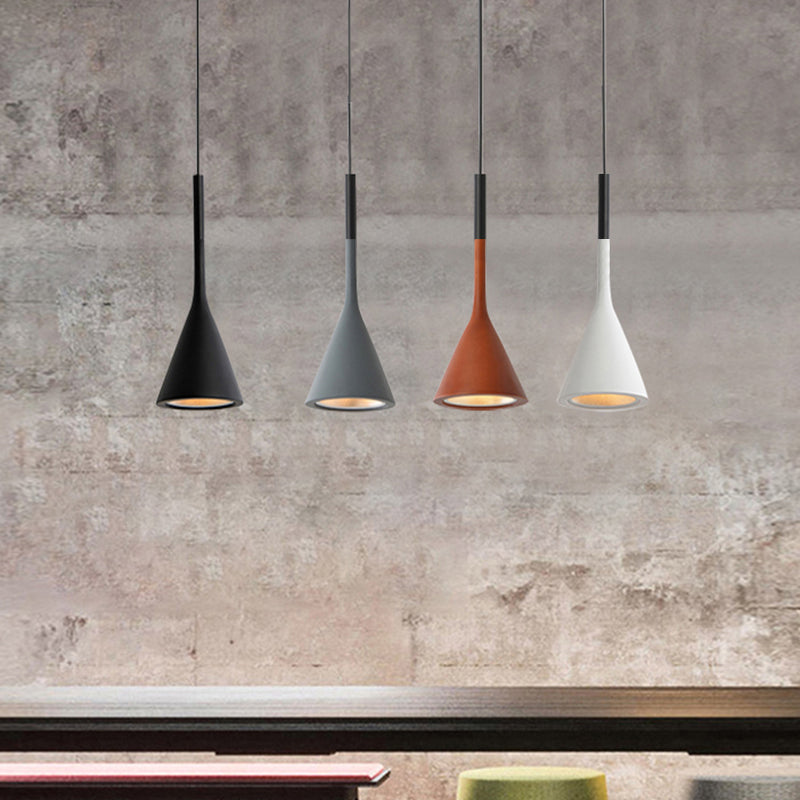 Modern Geometric Resin Hanging Lamp For Bedroom - Stylish Ceiling Lighting With 1 Bulb