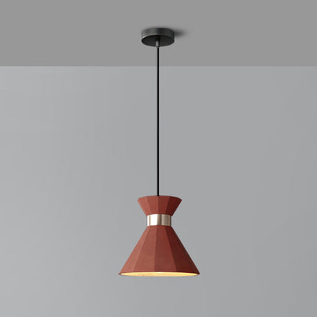Nordic Castle Mermaid Pendant Light - Single-Bulb Suspension Fixture For Bedrooms Red