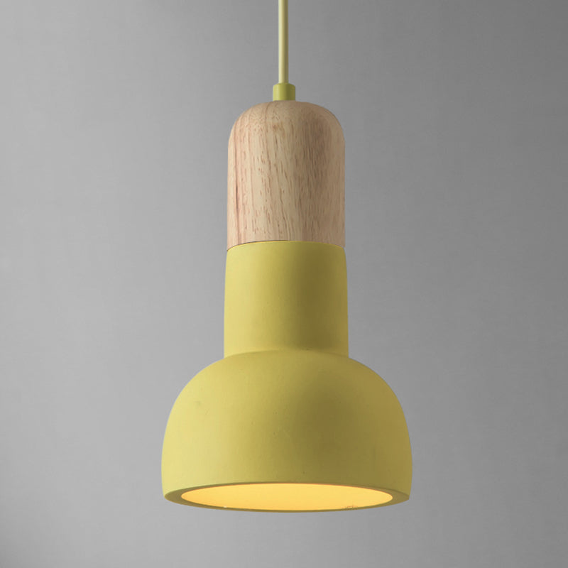 Plafonnier de salle à manger minimaliste - Design inspiré d'une lampe de poche - Ciment - Éclairage de plafond à 1 tête