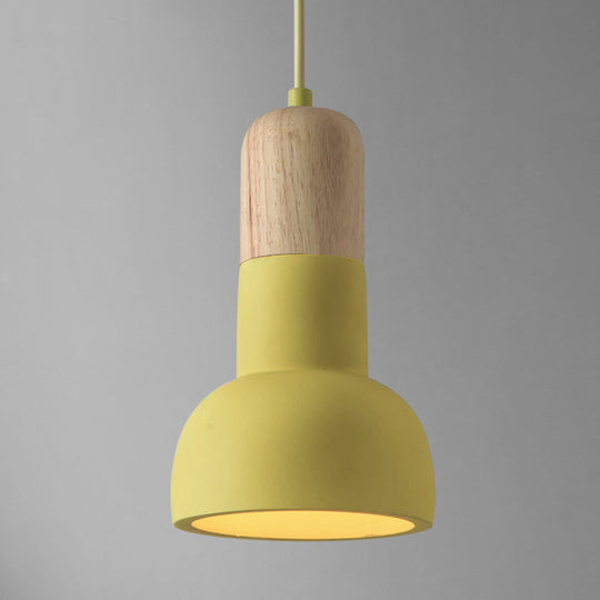 Plafonnier de salle à manger minimaliste - Design inspiré d'une lampe de poche - Ciment - Éclairage de plafond à 1 tête