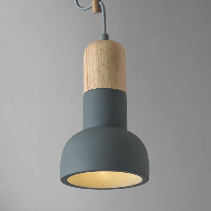 Plafonnier de salle à manger minimaliste - Design inspiré d'une lampe de poche - Ciment - Éclairage de plafond à 1 tête