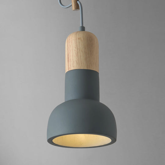 Plafonnier de salle à manger minimaliste - Design inspiré d'une lampe de poche - Ciment - Éclairage de plafond à 1 tête