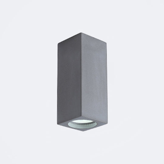 Rectangular Led Flush Mount Ceiling Light - Sleek & Stylish Cement Finish For Bedroom Grey / 6