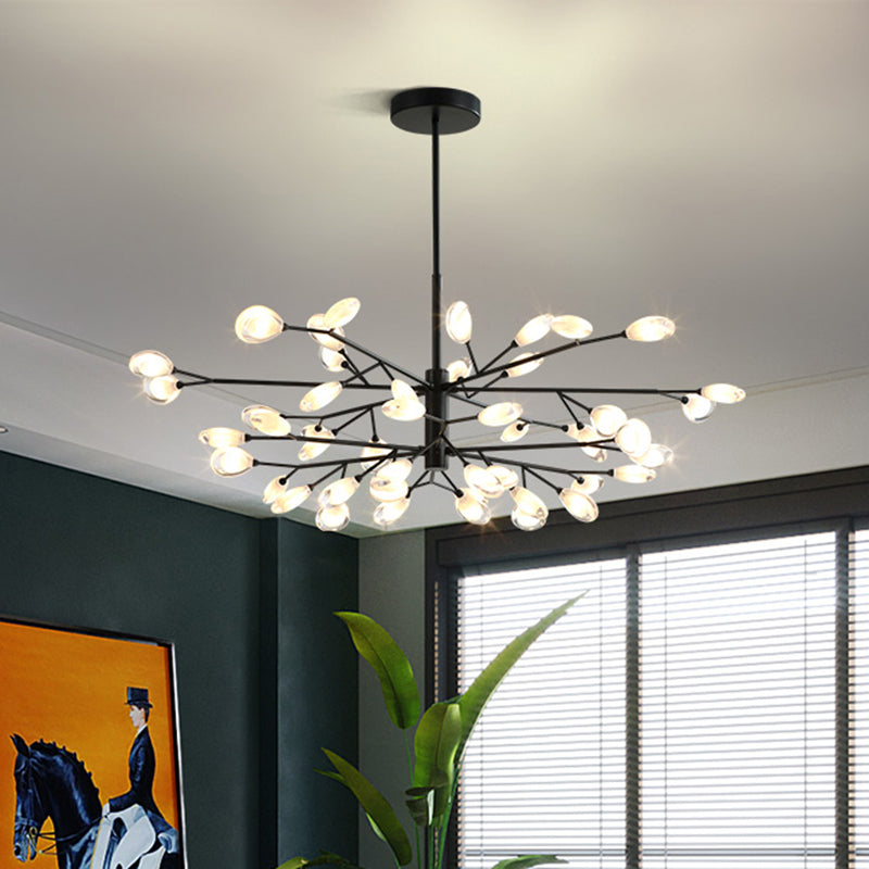 Sputnik Firefly Modern Led Ceiling Light - Acrylic Chandelier Fixture For Living Room