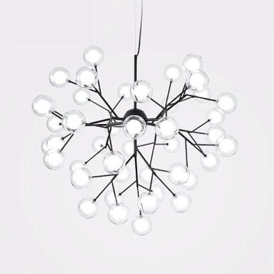 Firefly Led Glass Chandelier - Nordic Style Suspension Lighting For Living Room 45 / White