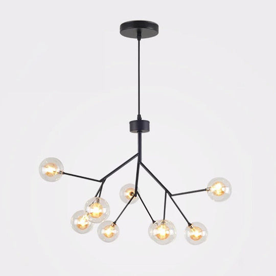 Firefly Led Glass Chandelier - Nordic Style Suspension Lighting For Living Room 9 / Tan