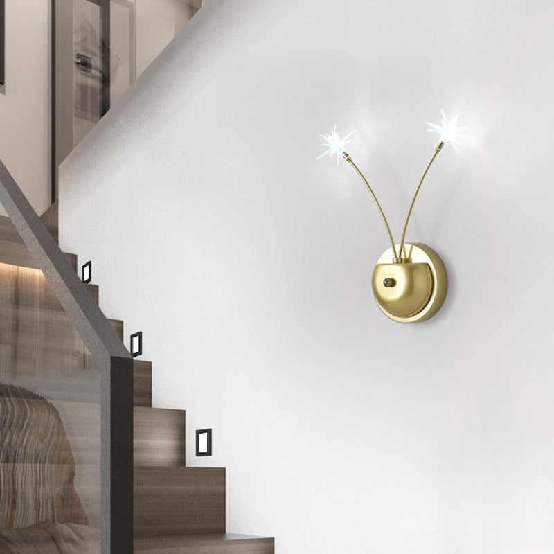 Modern Nordic Glass Led Wall Mounted Light For Shaded Living Rooms