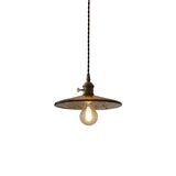 Amber Glass Retro Style Flared Pendant Ceiling Light - Restaurant Lighting