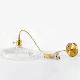 Brass Glass Pendant Light: Vintage Shaded Texture Ideal For Restaurants