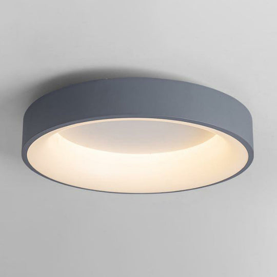 Modern Acrylic Led Flush Ceiling Light Fixture - Circular Shape For Bedroom Grey / 14’ Third Gear