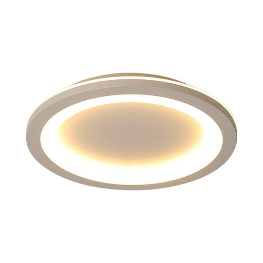 Minimalist Grey Geometric Acrylic Flush Mount Led Lighting Fixture For Bedroom