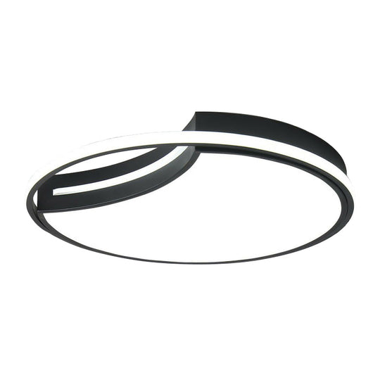 Minimalist Black Acrylic Led Flush Mount For Living Room Lighting