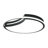 Minimalist Black Acrylic Led Flush Mount For Living Room Lighting