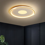 Extra - Thin Led Flush Mount Ceiling Light For Living Room - Modern Acrylic Design Gold / 12’ Warm