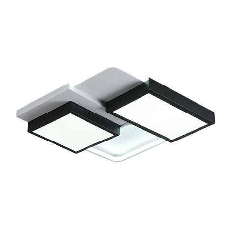 Modern Black Acrylic Led Flush Ceiling Light Fixture