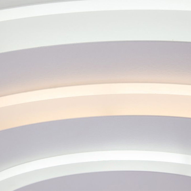 Ultra - Thin White Acrylic Led Ceiling Light - Contemporary Flush Mount Fixture