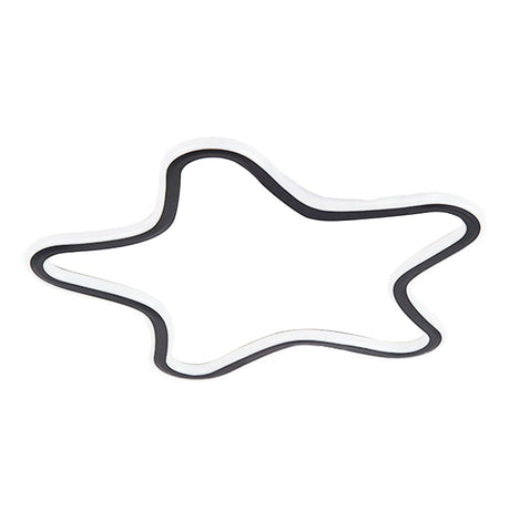 Modern Aluminum Led Flush Ceiling Light For Kids Bedroom - Loop In Black