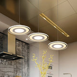 Suspension multi-lumières ultra-mince et transparente - Éclairage suspendu moderne à LED pour salle à manger