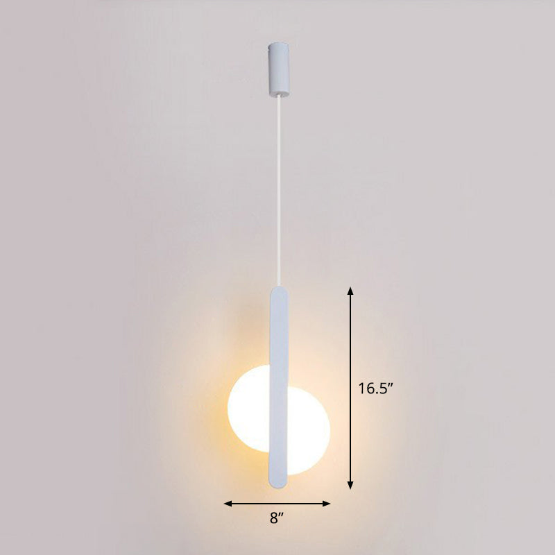 Nordic Style Acrylic Led Ceiling Pendant Light For Bedside White / A