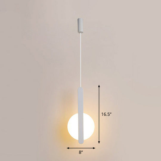 Nordic Style Acrylic Led Ceiling Pendant Light For Bedside White / B