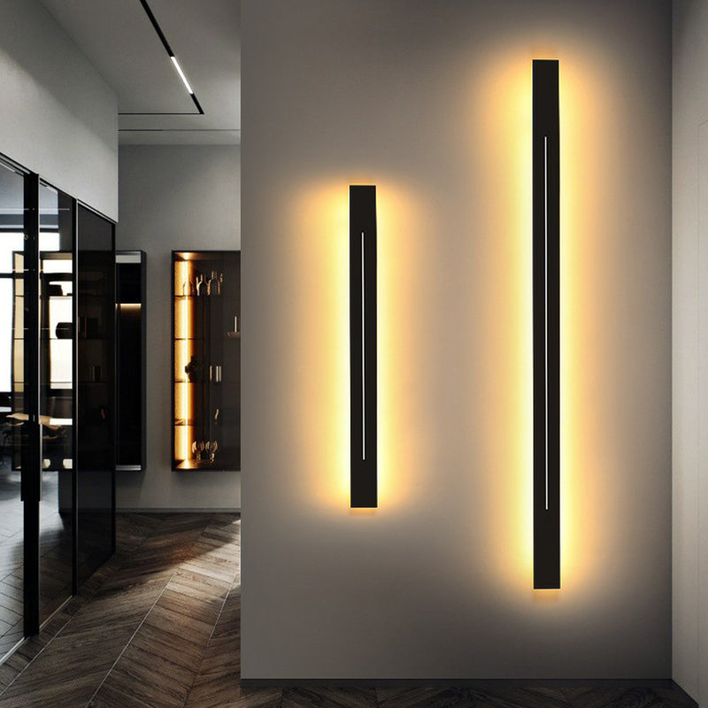 Modern Led Wall Light Fixture: Rectangular Linear Living Room Sconce Lighting