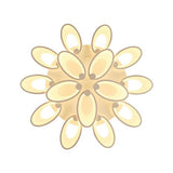 Peacock Ceiling Mounted Led Light: Minimalist Acrylic Semi Flush Mount For Living Room In White