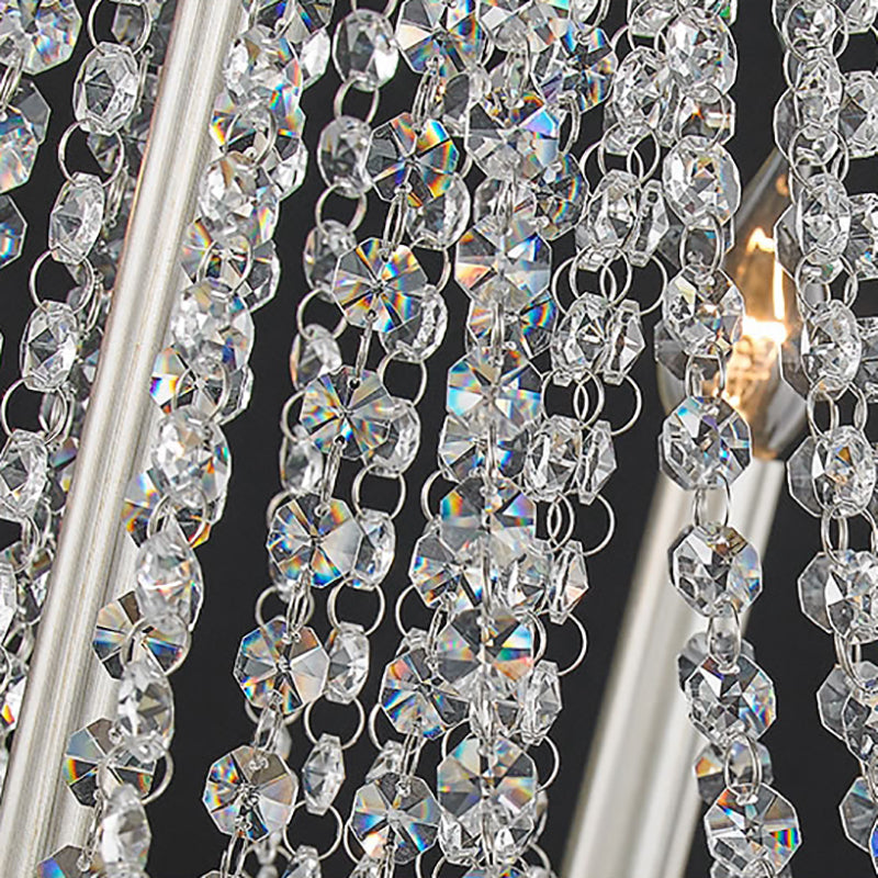 6-Light Metal Candle Chandelier Pendant For Modern Dining Rooms