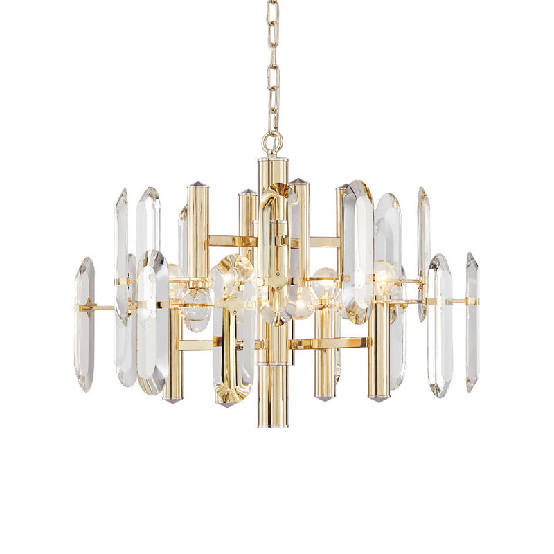 Modern Metal Frame Gold Chandelier Light Fixture 8/10 Lights 23.5’’/31.5’’ Wide