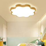 Kids Cloud Led Flush Ceiling Light Fixture For Wood Bedroom