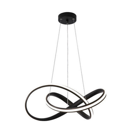 Modern Led Aluminum Pendant Light Fixture For Living Room With Twisting Design