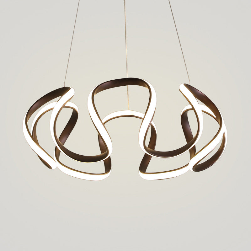 Minimalist Flower Chandelier: Acrylic Led Pendant Light For Living Room