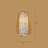 Sleek Handwoven Wood Suspension Light - Minimalist Rattan Pendant Ceiling Lamp