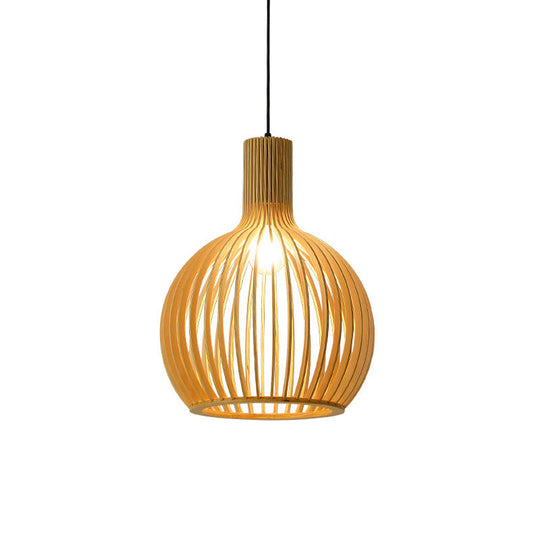 Modern Wood Geometric Pendant Light For Restaurant Ceilings
