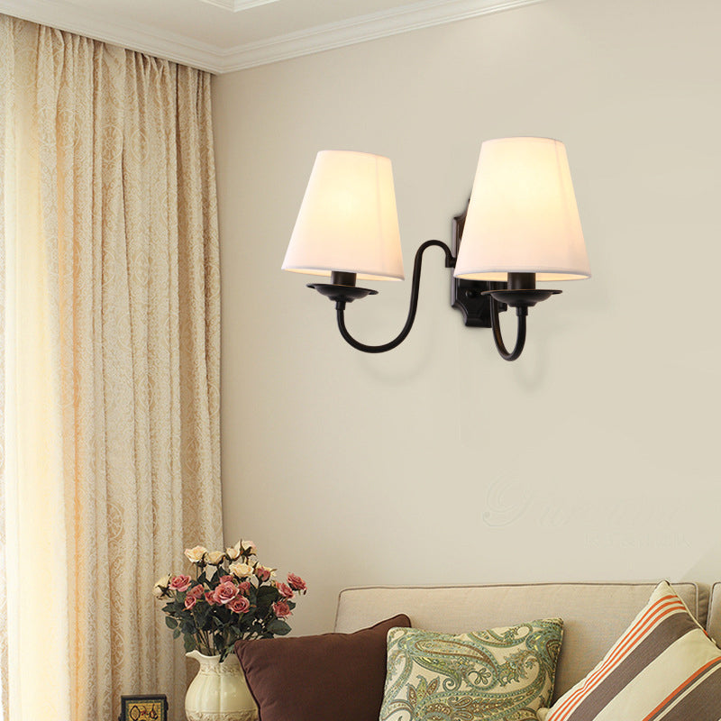 Vintage Bucket Shade Wall Light In Black - Perfect For Living Room Décor 2 /