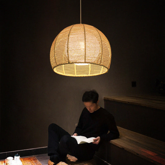 Handmade Hemp Rope Pendant Light For Restaurants