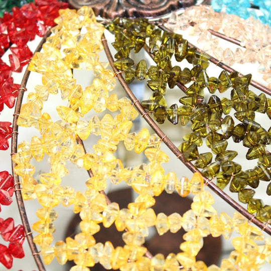 12/16 Colonial Flared Ceiling Lamp: Multi Colored Plexiglass 3-Light Weathered Copper Finish