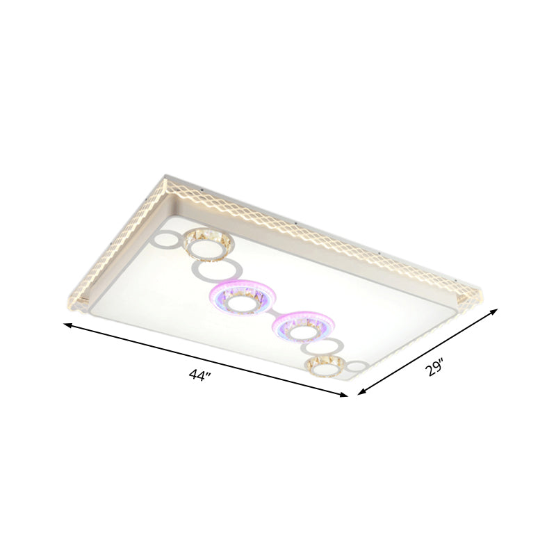 Iron Led Ceiling Light With Crystal Bubbles For Nordic Living Rooms