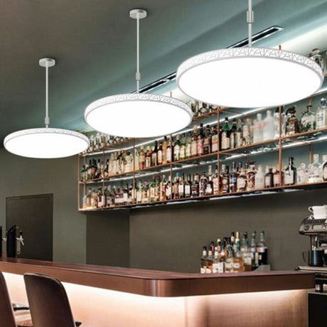 Modern Metallic Hollow-Carved Led Chandelier For Conference Room Lighting