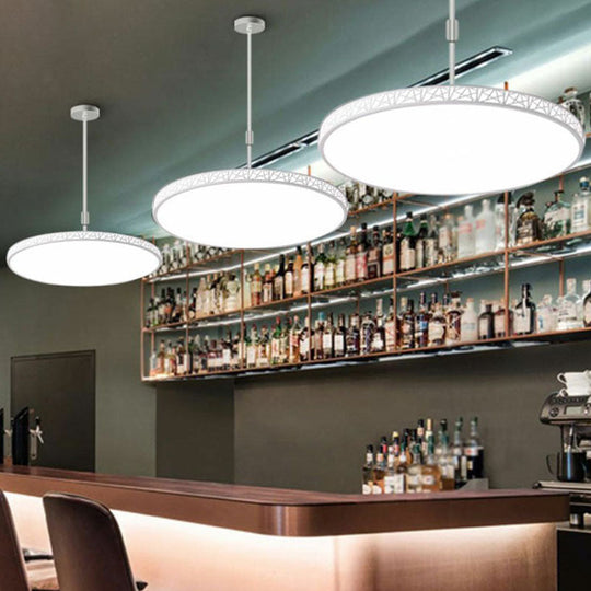 Modern Metallic Hollow-Carved Led Chandelier For Conference Room Lighting