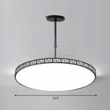 Modern Metallic Hollow-Carved Led Chandelier For Conference Room Lighting Black / 19.5 Third Gear