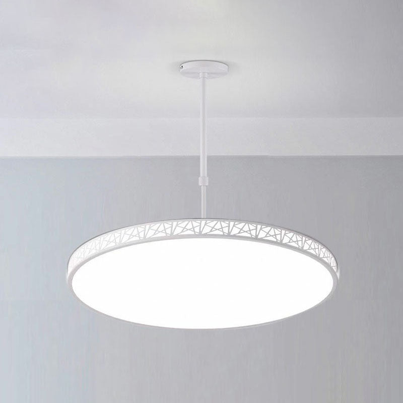 Modern Metallic Hollow-Carved Led Chandelier For Conference Room Lighting White / 12